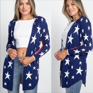 USA Patriotic long cardigan